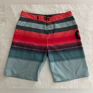 Hurley Phantom Swimming Trunks Mens Size 30 Orange Blue Board Shorts Surf Trunks